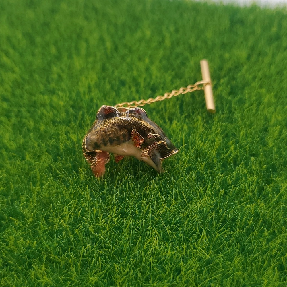 Rare Vintage Bass Tie Clip Overflow